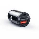 Rock Ładowarka Samochodowa H18 Mini  - Usb + Typ C - 30W 3A Czarna