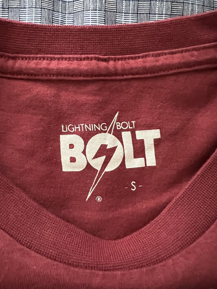 T-shirt Lightning Bolt bordô