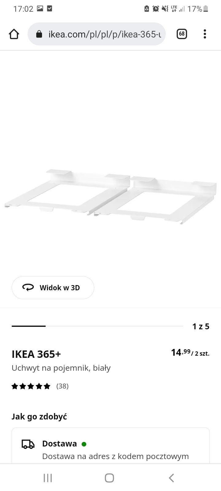 Uchwyt na pojemniki ikea 365