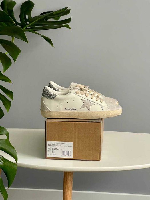 Жіночі кросівки Golden Goose Superstar White Grey Glitter Арт 1806