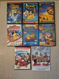 zestaw 8 filmów dla dzieci: Pocahontas 2,Pinokio,Baśnie Grimm,Asterix