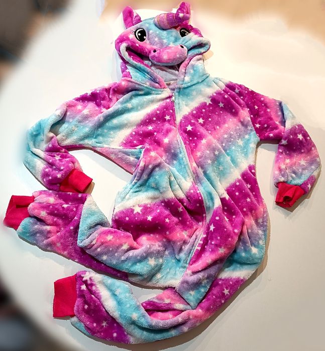 Jednorożec unicorn onesie piżama kostium kombinezon 128 134