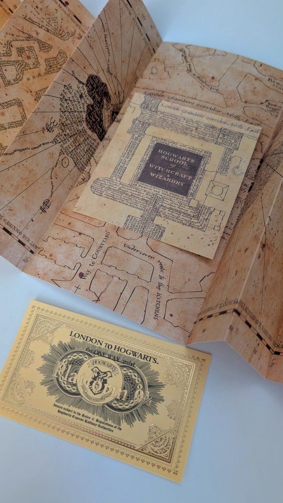 Гарри Поттер карта мародеров Marauders Map Hogwarts книга harry potter