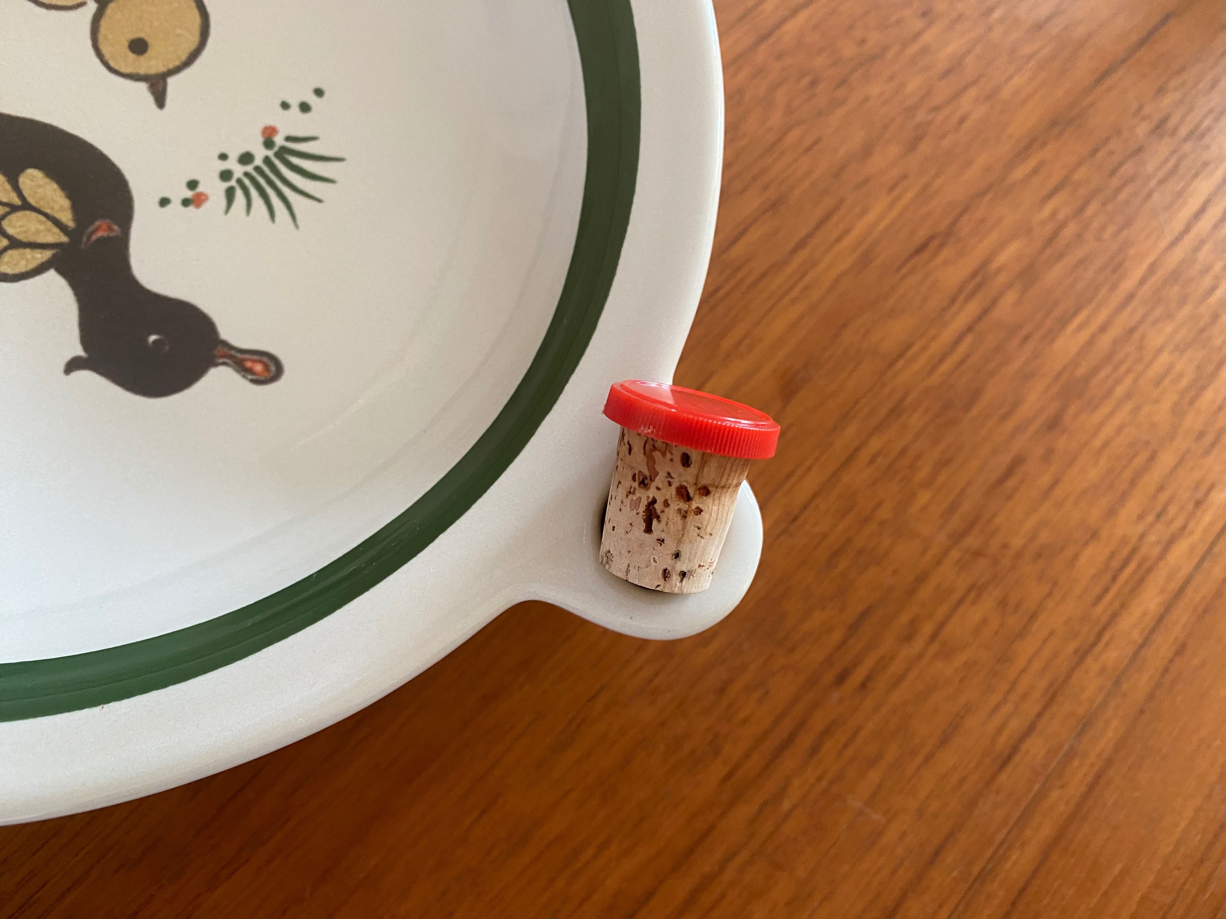 2 szt. Dziecięcy Eko podgrzewany talerz ceramiczny vintage
