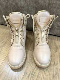 Женские бежевые, ботинки Balmain 39 размер