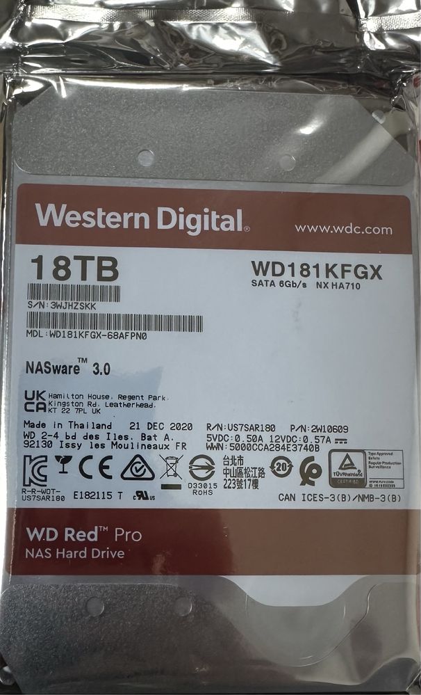 Винчестер WESTERN DIGITAL 18TB Жорсткий диск. Вінчестер. Жорсткий диск