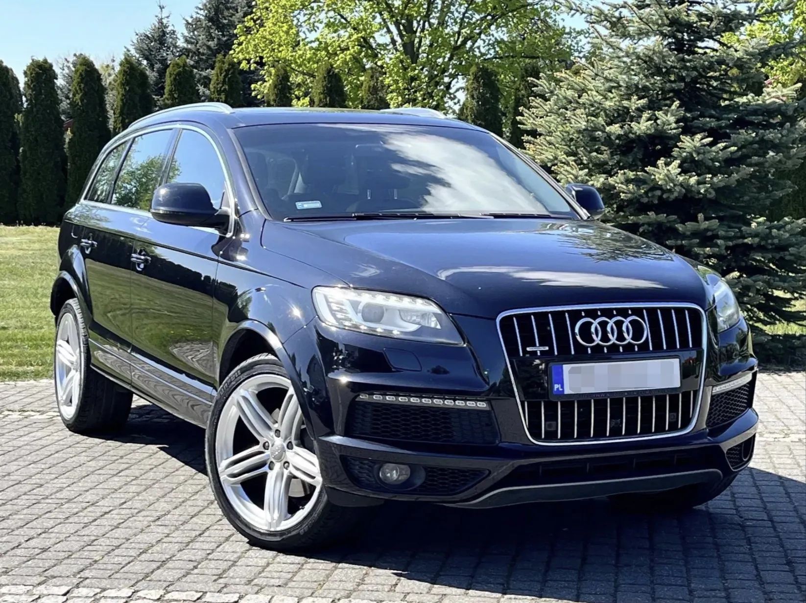Audi Q7 V6 Panorama 7-OSÓB Elekt. fotele SKÓRA Kam. cof. Nowy ROZRZĄD