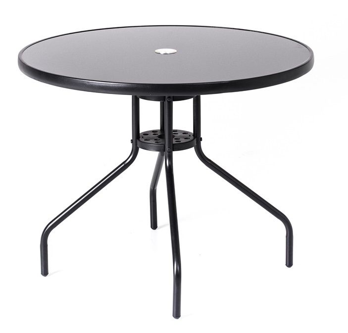 Zestaw mebli tarasowych stół szklany + 4 krzesła