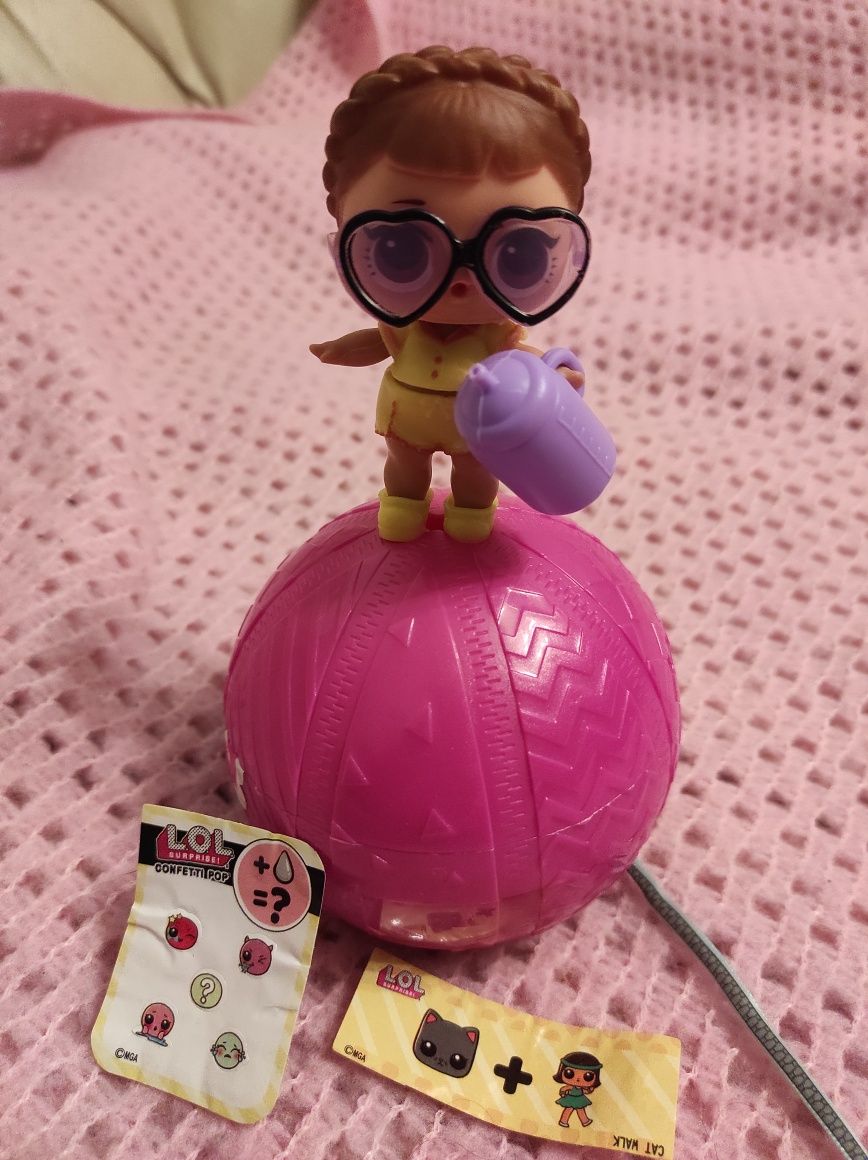 LOL Suprise! Confetti pop+ naklejki butelka okulary