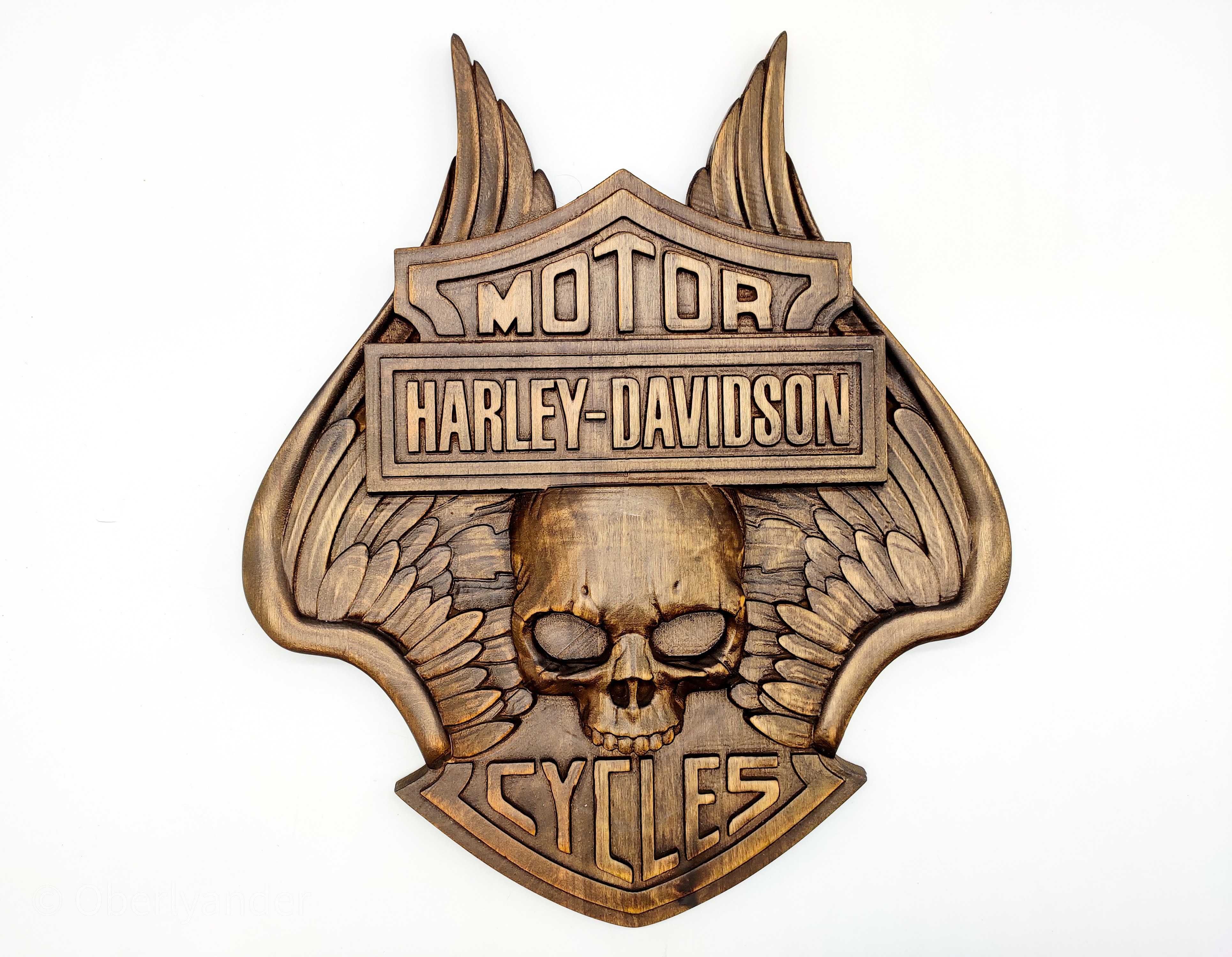 Подарок байкеру мотоциклисту, панно , картина HARLEY DAVIDSON