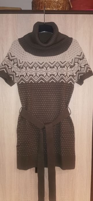 Sweter golf krotki rękaw / tunika