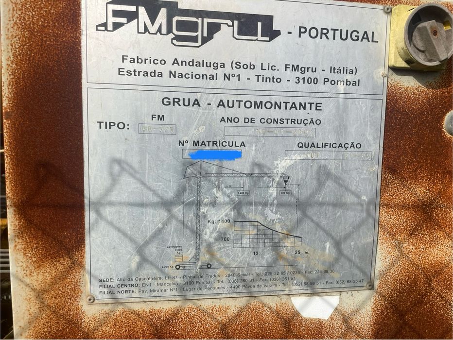 Grua automontante 20X25