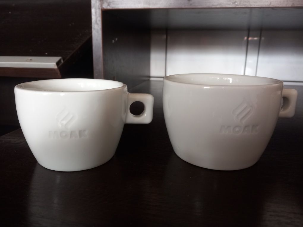 Zestaw 6 filiżanek że spodkiem Moak caffe 3 rozmiary