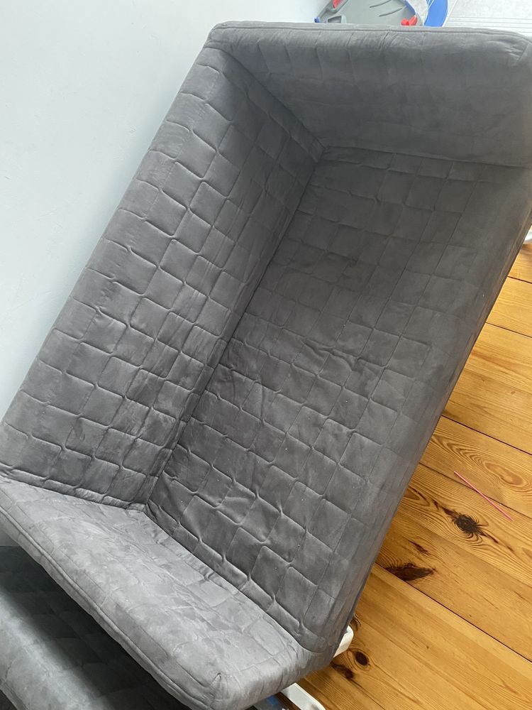 Sofa ikea knopparp ciemny siwy