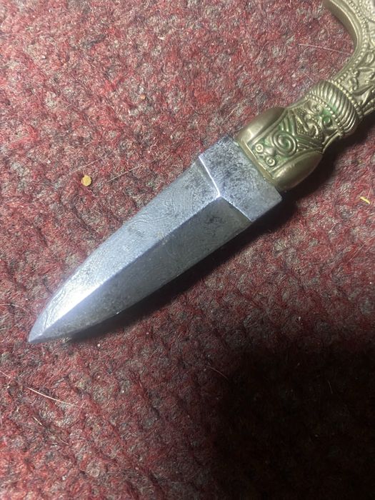 Колекційний кинджал “Молот Тора”, дамаська сталь, 10 см