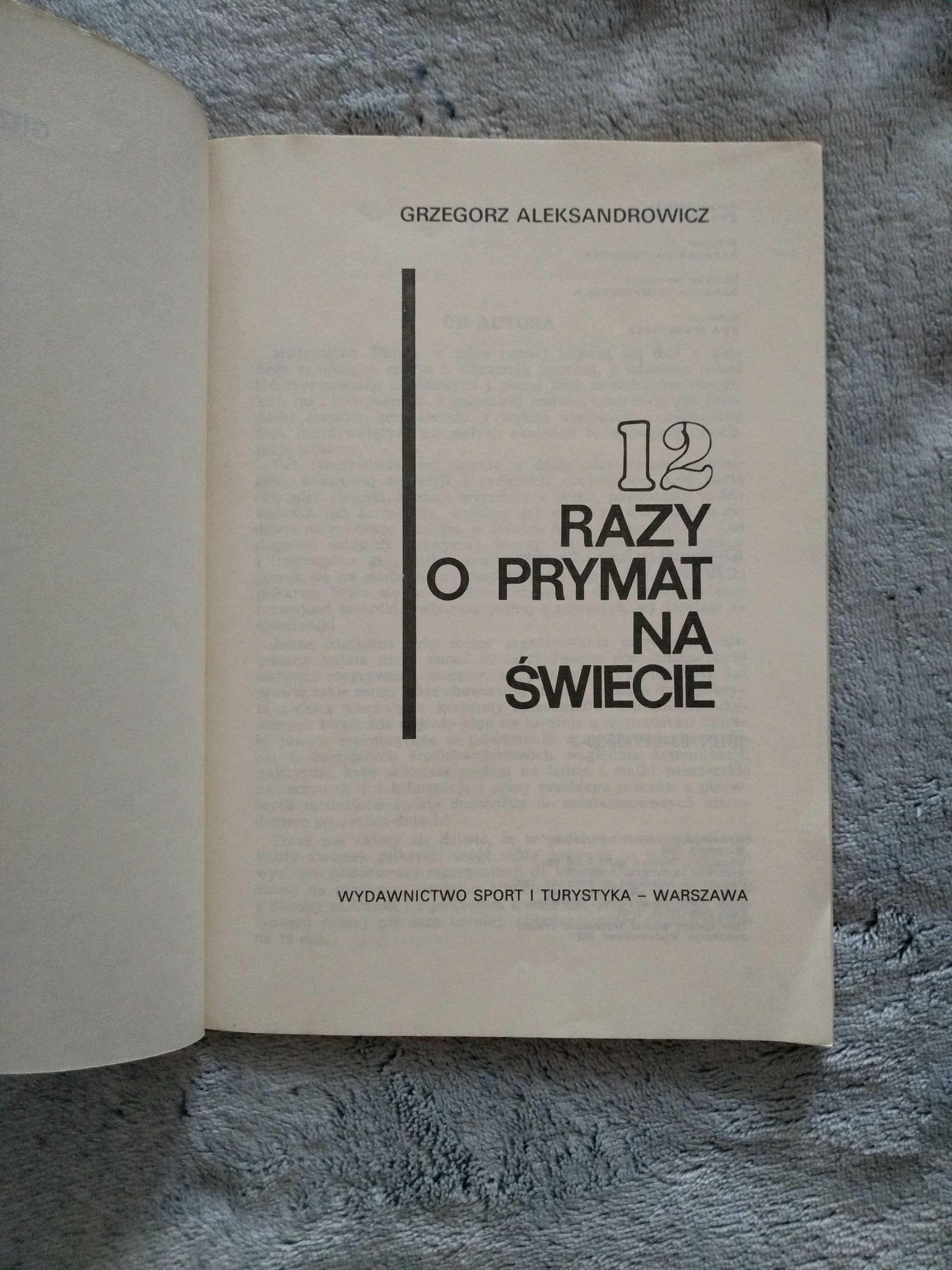 12 razy o prymat na świecie - G.Aleksandrowicz