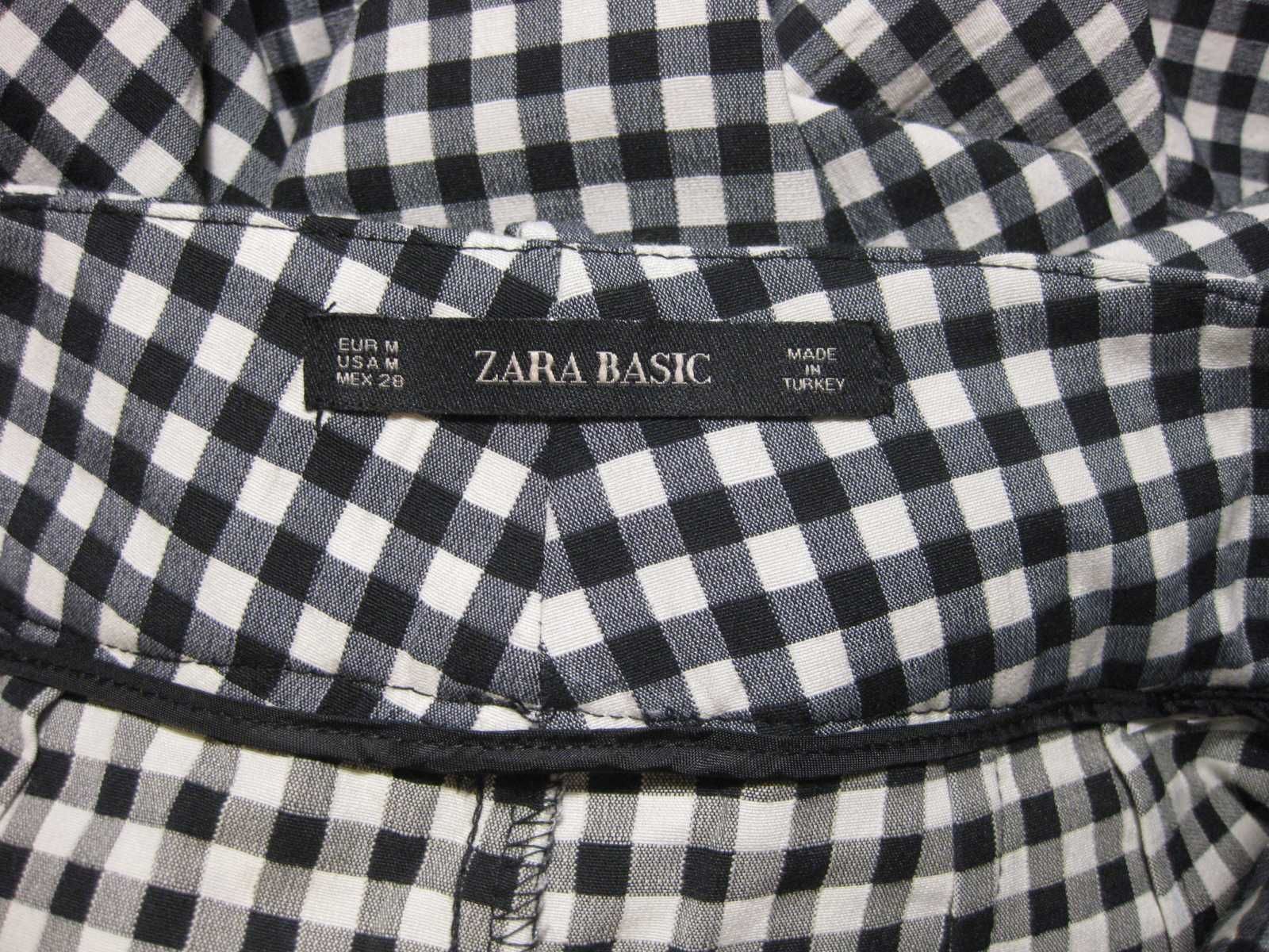 класнючі штани брюки висока посадка в клітинку Zara з карманами в офіс