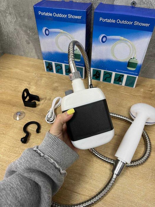 Похідний ДУШ на акумуляторі! Зарядка від USB. Тримає 2 години!