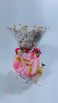 Арома Свічка Квітка у бокалі подарунок з ароматом п'янкої вишні