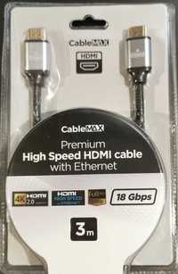 Kabel HDMI - HDMI z Ethernetem - 3m - 4k