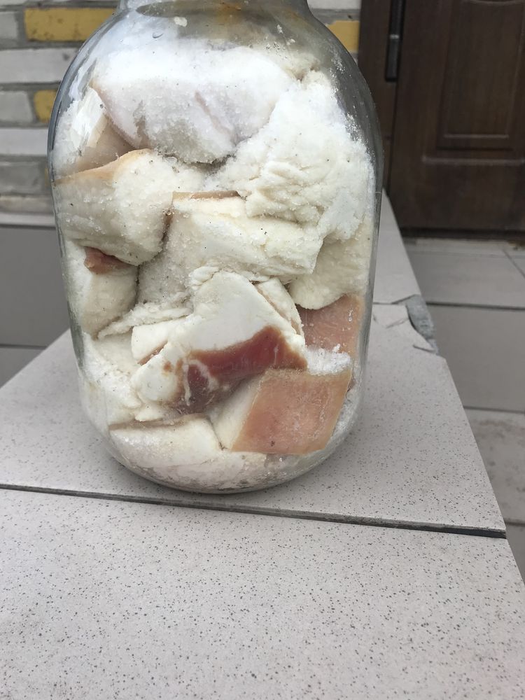 Продам домашнє сало 15 банок
