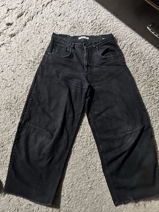 широкі чорні джинси