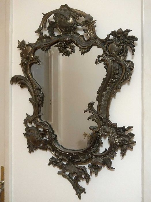 Espelho latão ornamentado