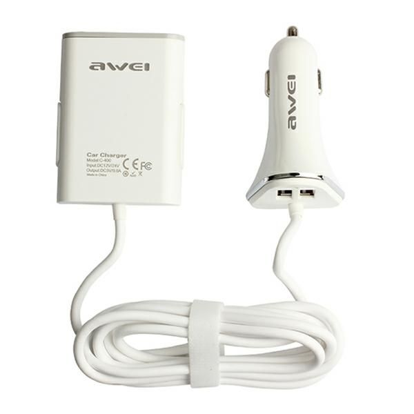 Awei Ład. Sam. C-400 9.6A 4Xusb High Speed Biały/White