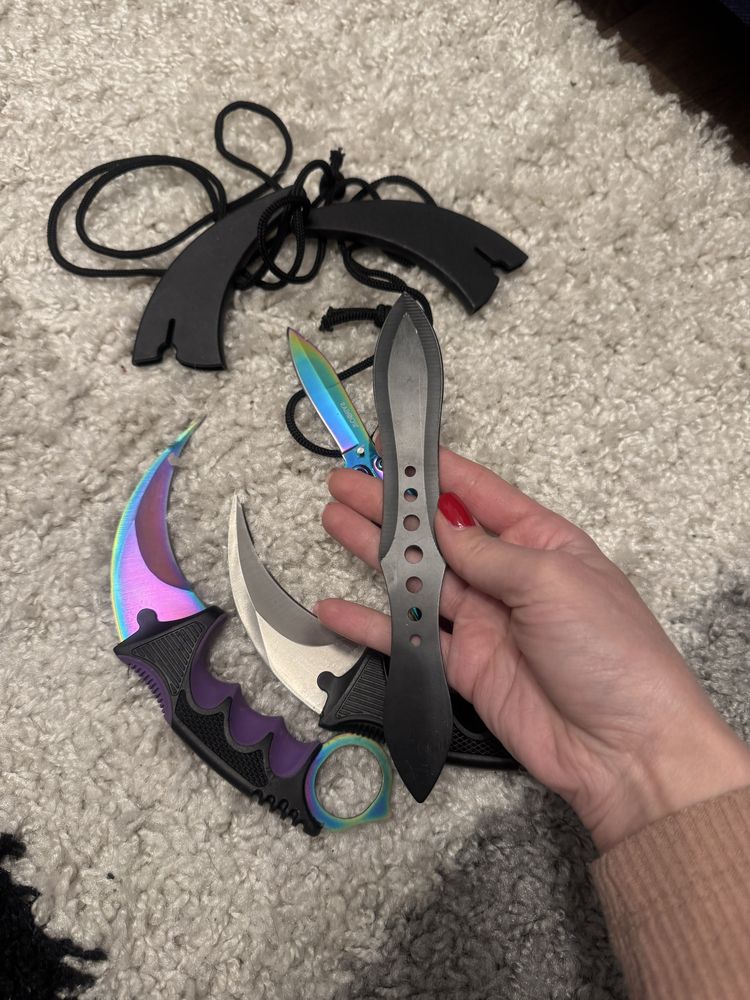 Karambit CS GO motylek rzutka nóż motylkowy zestaw