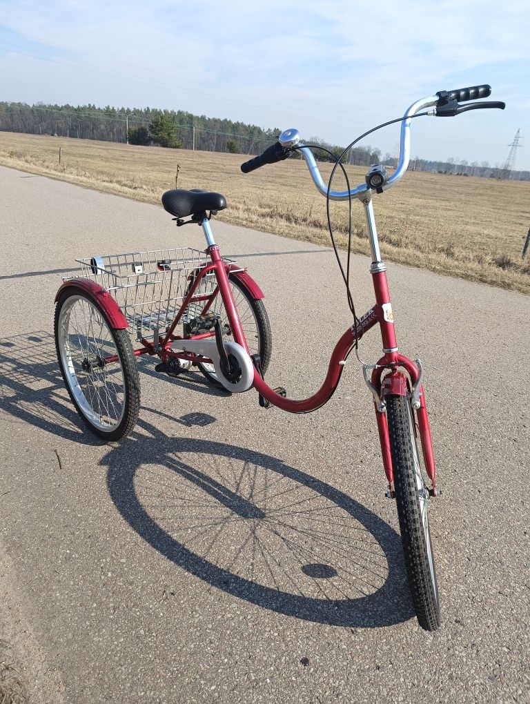 Rower trójkołowy, rehabilitacyjny, Tolek, koła 24