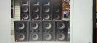 PA sistema som JBL - Colunas, amplificadores, x-over, rack, cabos