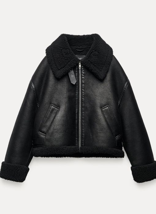 Дублянка Zara  Дубленка авиатор куртка Зара