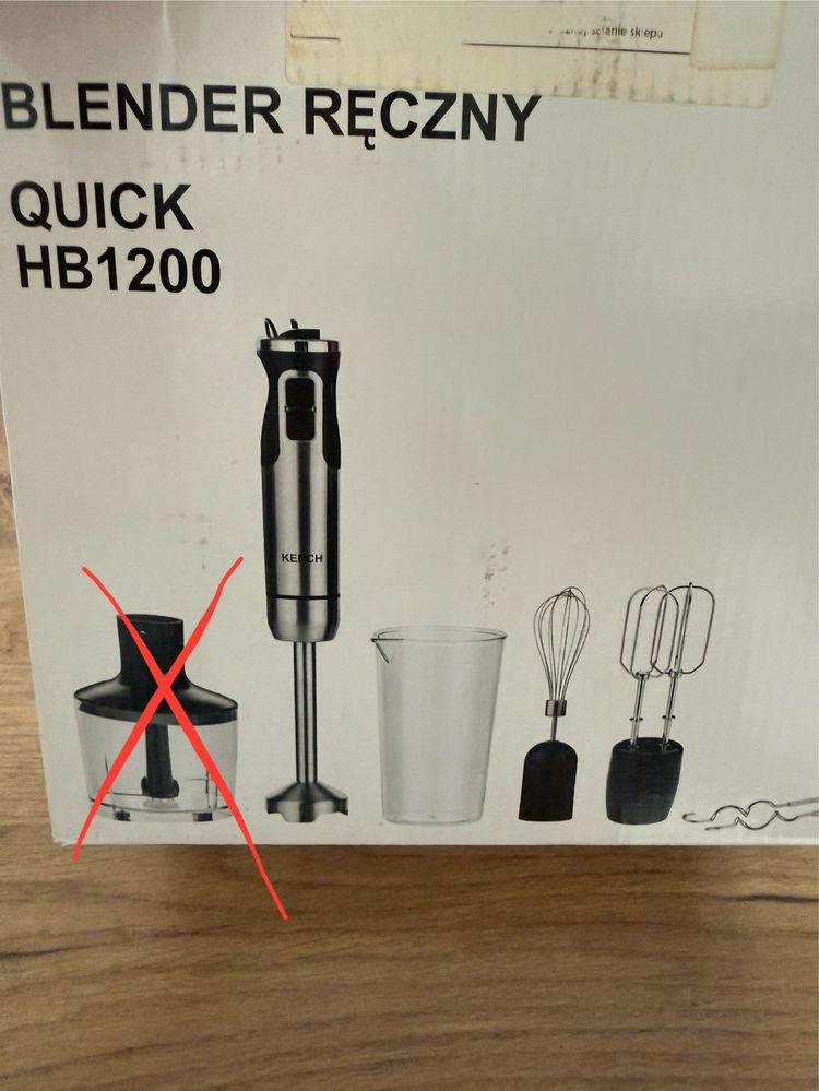 Blender reczny Kerch uszkodzony