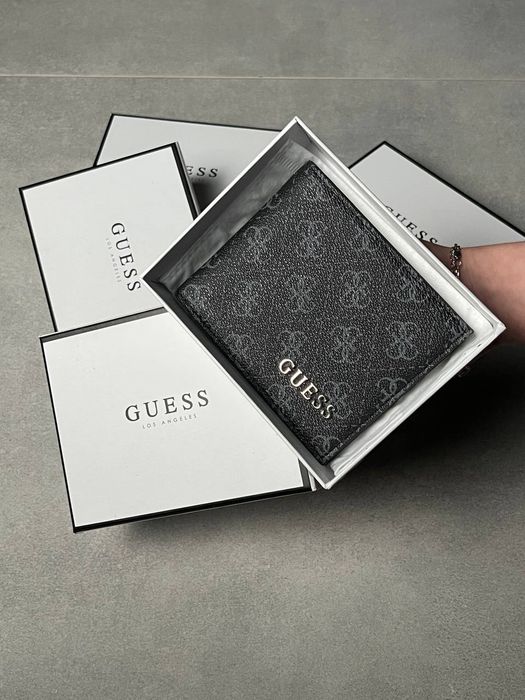 Мужской Кошелек Guess монограм / Подарок для мужчинкошелек