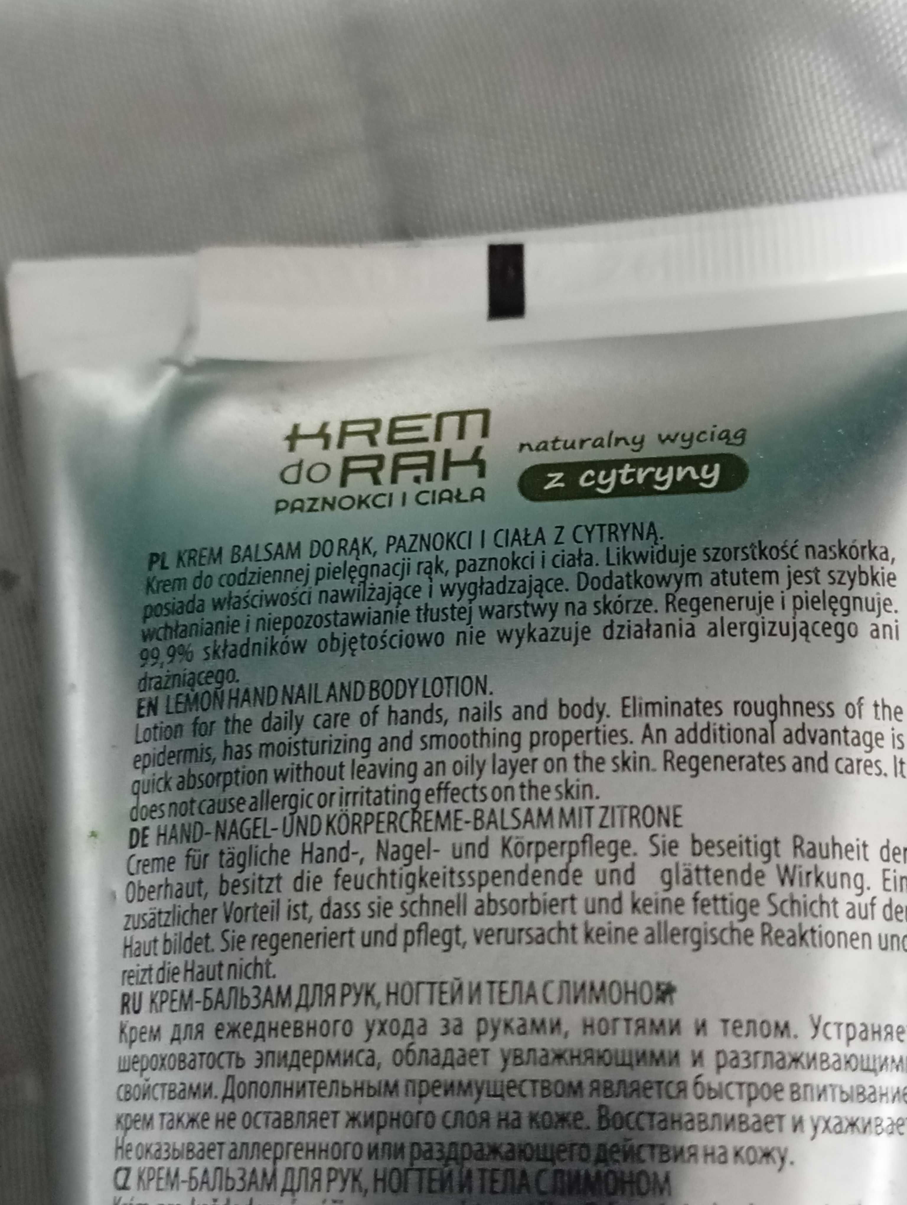 Krem do rąk i paznokci z cytryną 100ml