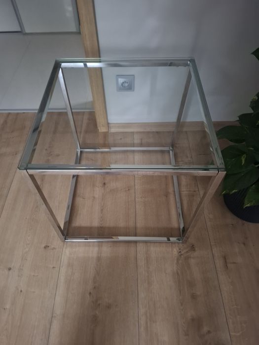 Stolik kawowy srebrny