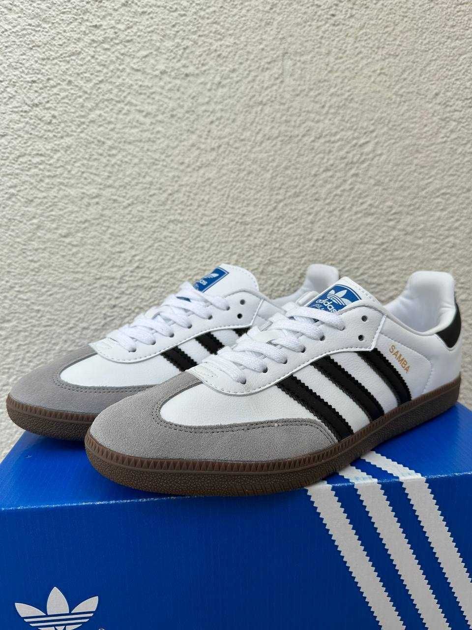 Кроссовки женские adidas samba white кеды белые кроcівки адідас