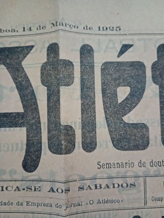 Jornal com 1 século 1925  Porto v Lisboa