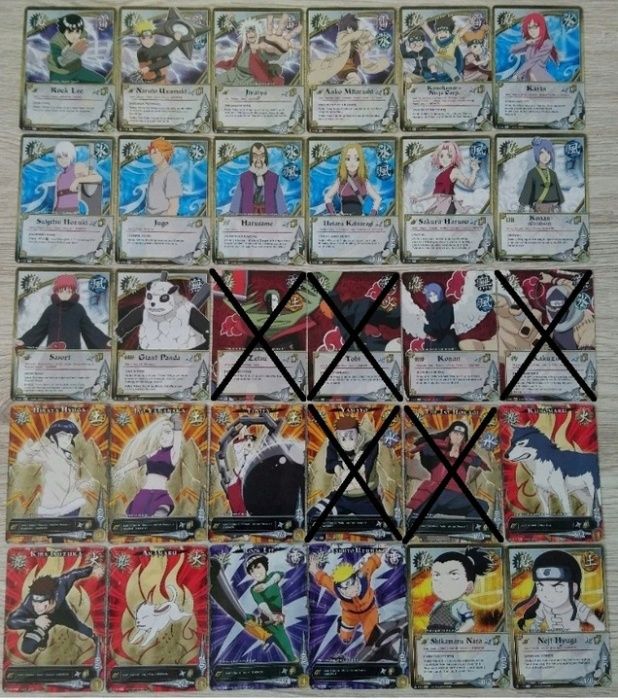 Karty do gry Naruto CCG, karty Ninja