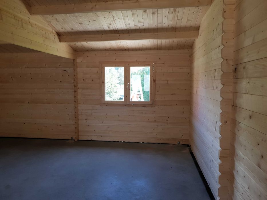 Drewniany Garaż DWUSTANOWISKOWY E I 32,6 M2
