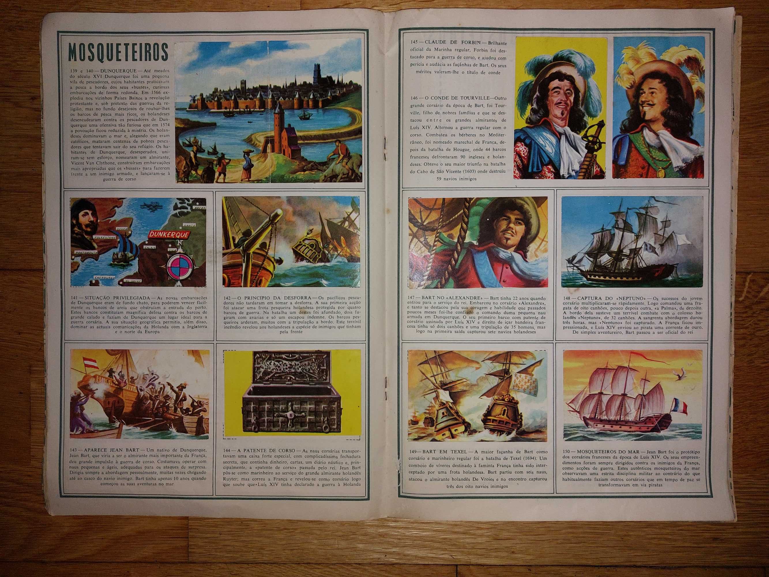 Caderneta de cromos "Pirata" de 1958 - completa