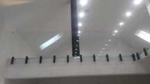 Balustrada szklana na rotulach, nierdzewna, na szynie, inox