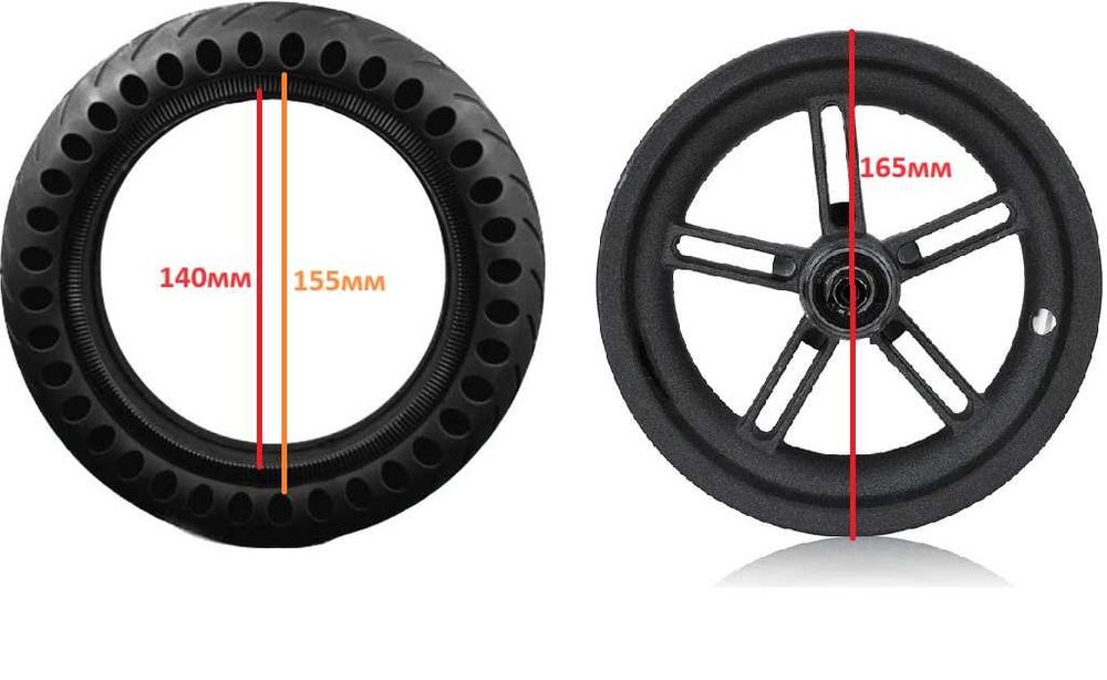 Лита шина колесо 8 1/2х2 для самоката Xiaomi М365 Like.bike Crosser