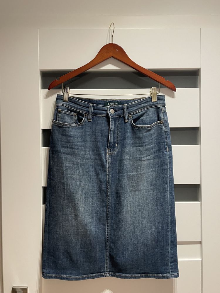 Spódnica jeansowa midi Ralph Lauren