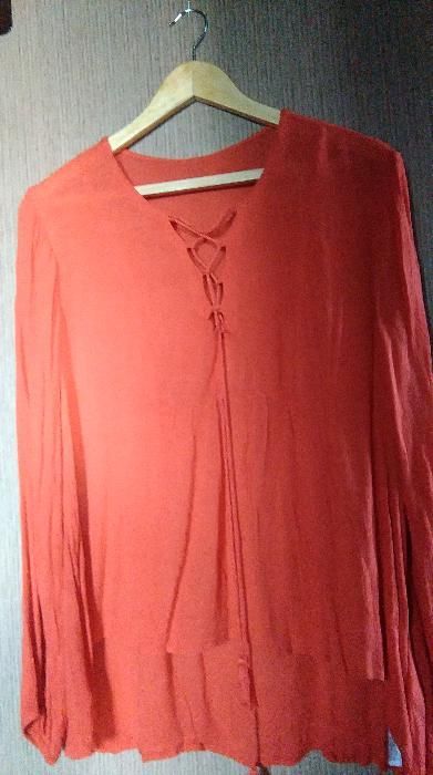 boho HIPPIE etniczna ETNO sznurowana POMARAŃCZOWA