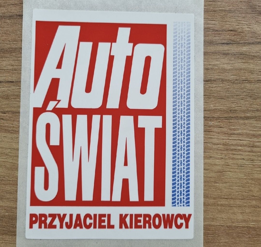 Naklejka stare lata 90 Auto Świat samochodowe Radio Zet retro