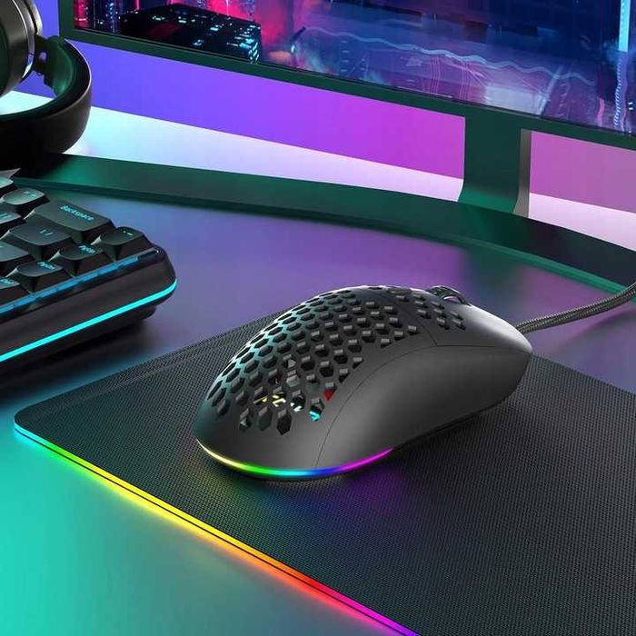 Mysz Gamingowa do Gier Podświetlana RGB Przewodowa TMKB M1 12800 DPI