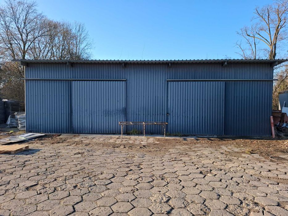 Hala stalowa blaszak, konstrukcja stalowa, dok. inwentaryzacja 14x16m