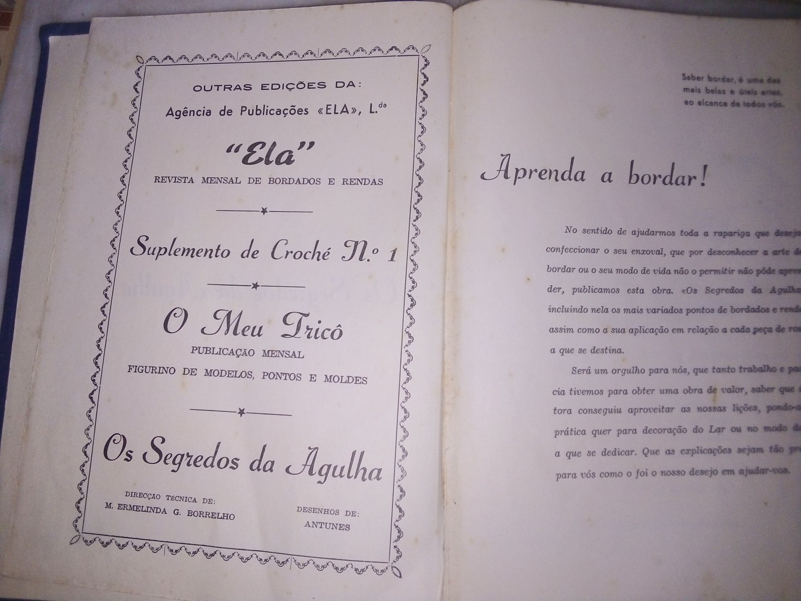 Livro Antigo Os Segredos da Agulha