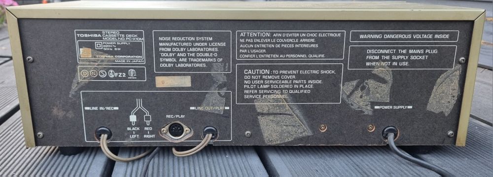 Toshiba PC-X10M cassette player deck